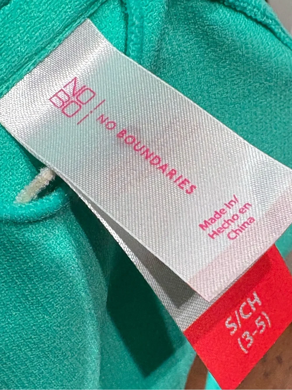No Boundaries Teal O-Ring Triangle Bikini Top